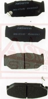 ASVA AKD-07105 - Brake Pad Set, disc brake autospares.lv