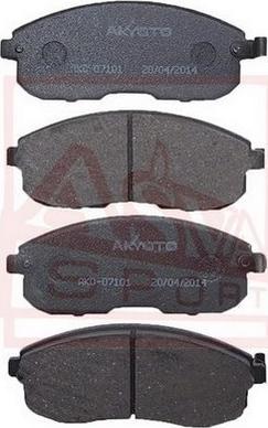 ASVA AKD-07101 - Brake Pad Set, disc brake autospares.lv