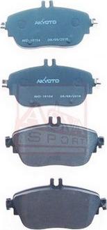 ASVA AKD-16104 - Brake Pad Set, disc brake autospares.lv