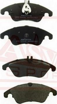 ASVA AKD-16105 - Brake Pad Set, disc brake autospares.lv