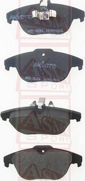 ASVA AKD-16204 - Brake Pad Set, disc brake autospares.lv