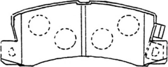 ASVA AKD-1180 - Brake Pad Set, disc brake autospares.lv