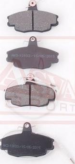 ASVA AKD-13103 - Brake Pad Set, disc brake autospares.lv