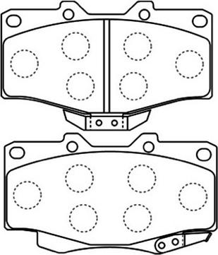 ASVA AKD-1387 - Brake Pad Set, disc brake autospares.lv