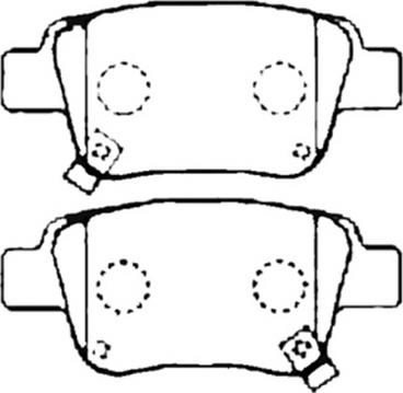 ASVA AKD-1258 - Brake Pad Set, disc brake autospares.lv