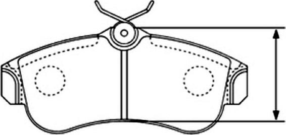 ASVA AKD-1265 - Brake Pad Set, disc brake autospares.lv