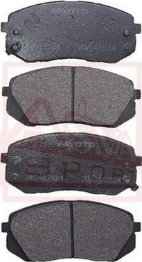 ASVA AKD-12104 - Brake Pad Set, disc brake autospares.lv