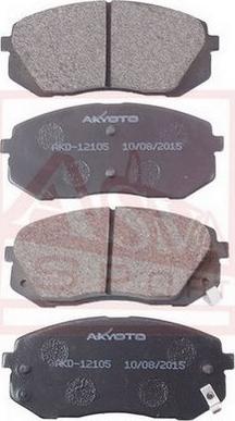 ASVA AKD-12105 - Brake Pad Set, disc brake autospares.lv