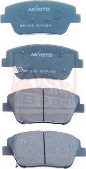 ASVA AKD-12108 - Brake Pad Set, disc brake autospares.lv