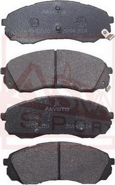 ASVA AKD-12103 - Brake Pad Set, disc brake autospares.lv