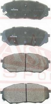 ASVA AKD-12116 - Brake Pad Set, disc brake autospares.lv