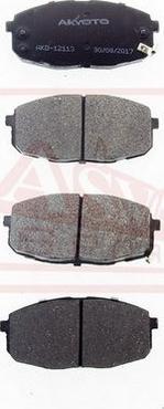 ASVA AKD-12113 - Brake Pad Set, disc brake autospares.lv