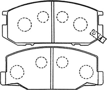 ASVA AKD-1217 - Brake Pad Set, disc brake autospares.lv