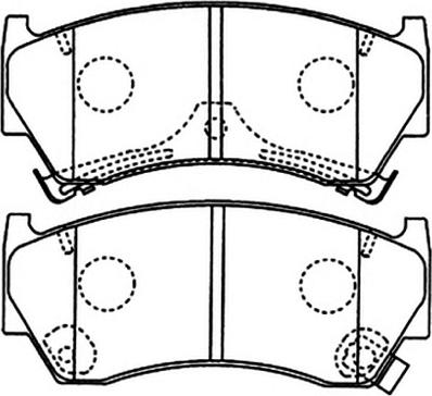 ASVA AKD-1289 - Brake Pad Set, disc brake autospares.lv