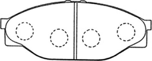 ASVA AKD-1227 - Brake Pad Set, disc brake autospares.lv