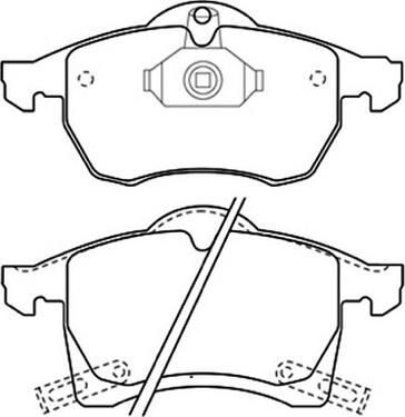 ASVA AKD-1275 - Brake Pad Set, disc brake autospares.lv