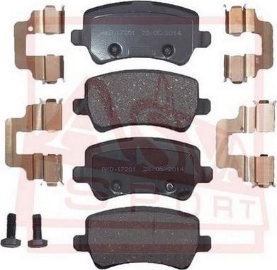 ASVA AKD-17201 - Brake Pad Set, disc brake autospares.lv