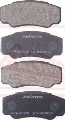 ASVA AKD-26201 - Brake Pad Set, disc brake autospares.lv