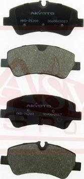 ASVA AKD-21203 - Brake Pad Set, disc brake autospares.lv