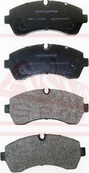 ASVA AKD-23103 - Brake Pad Set, disc brake autospares.lv