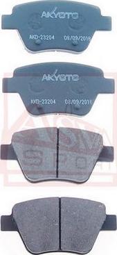 ASVA AKD-23204 - Brake Pad Set, disc brake autospares.lv