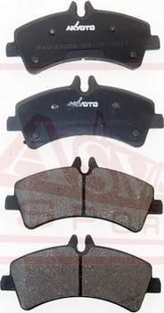 ASVA AKD-23206 - Brake Pad Set, disc brake autospares.lv