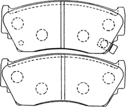 ASVA AKD-2226 - Brake Pad Set, disc brake autospares.lv