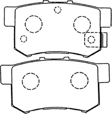 ASVA AKDC-1119 - Brake Pad Set, disc brake autospares.lv