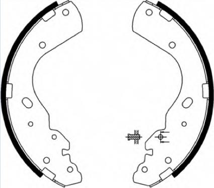 ASVA AKS-8443 - Brake Shoe Set autospares.lv