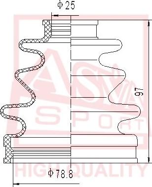 ASVA ASBT-90 - Bellow, drive shaft autospares.lv