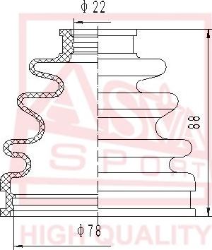 ASVA ASBT-92 - Bellow, drive shaft autospares.lv