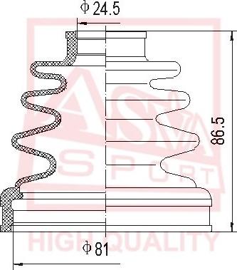 ASVA ASBT-66 - Bellow, drive shaft autospares.lv