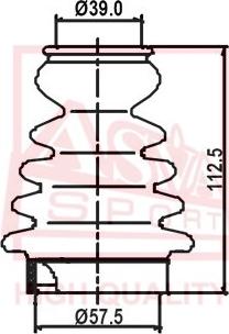 ASVA ASBT-144 - Bellow, drive shaft autospares.lv