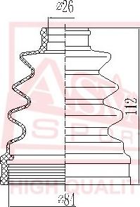 ASVA ASBT-107 - Bellow, drive shaft autospares.lv