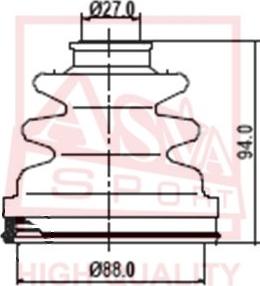 ASVA ASBT-137 - Bellow, drive shaft autospares.lv