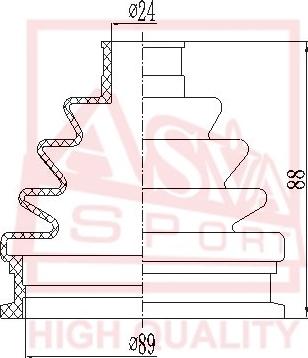 ASVA ASBT-170 - Bellow, drive shaft autospares.lv