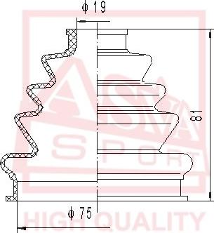 ASVA ASBT-171 - Bellow, drive shaft autospares.lv