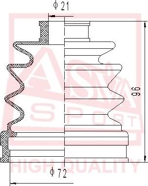 ASVA ASBT-2048 - Bellow, drive shaft autospares.lv