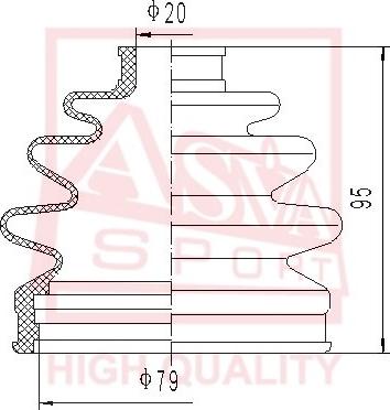 ASVA ASBT-2059 - Bellow, drive shaft autospares.lv