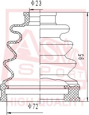 ASVA ASBT-2068 - Bellow, drive shaft autospares.lv