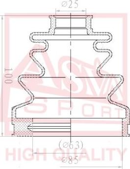 ASVA ASBT-2147 - Bellow, drive shaft autospares.lv