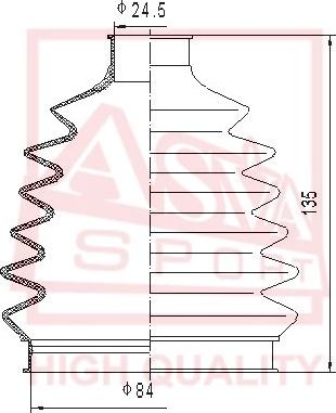 ASVA ASBT-76 - Bellow, drive shaft autospares.lv