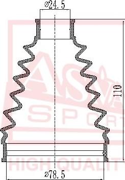 ASVA ASBT-AVRT27 - Bellow, drive shaft autospares.lv