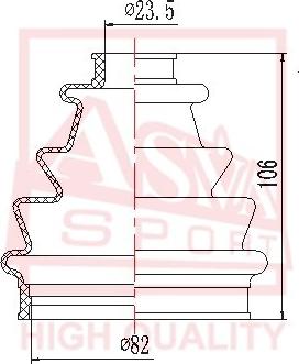 ASVA ASBT-FF2C - Bellow, drive shaft autospares.lv