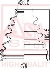 ASVA ASBT-INACV4 - Bellow, drive shaft autospares.lv