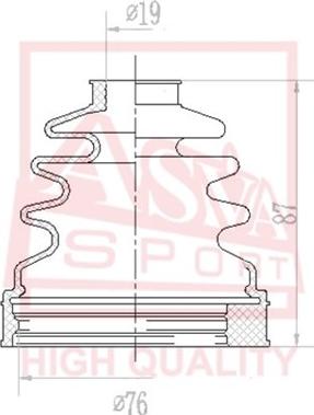 ASVA ASBT-INFF2 - Bellow, drive shaft autospares.lv