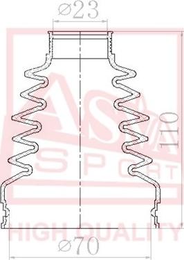 ASVA ASBT-ING41 - Bellow, drive shaft autospares.lv