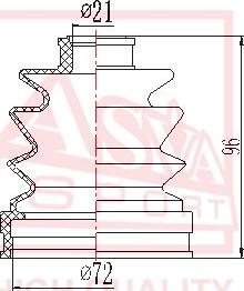 ASVA ASBT-INGH - Bellow, drive shaft autospares.lv