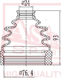 ASVA ASBT-INNS1 - Bellow, drive shaft autospares.lv