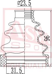 ASVA ASBT-INRT27 - Bellow, drive shaft autospares.lv